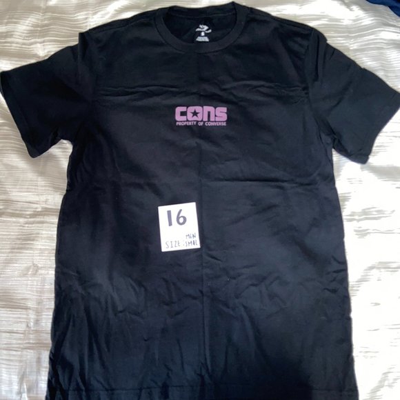 purple converse shirt